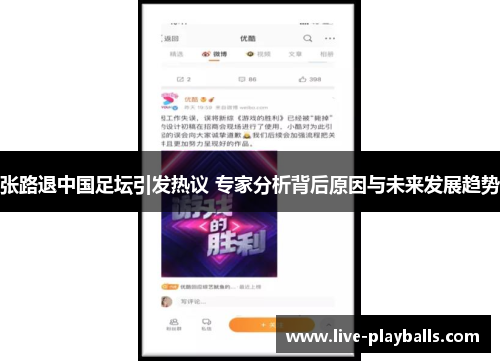 张路退中国足坛引发热议 专家分析背后原因与未来发展趋势